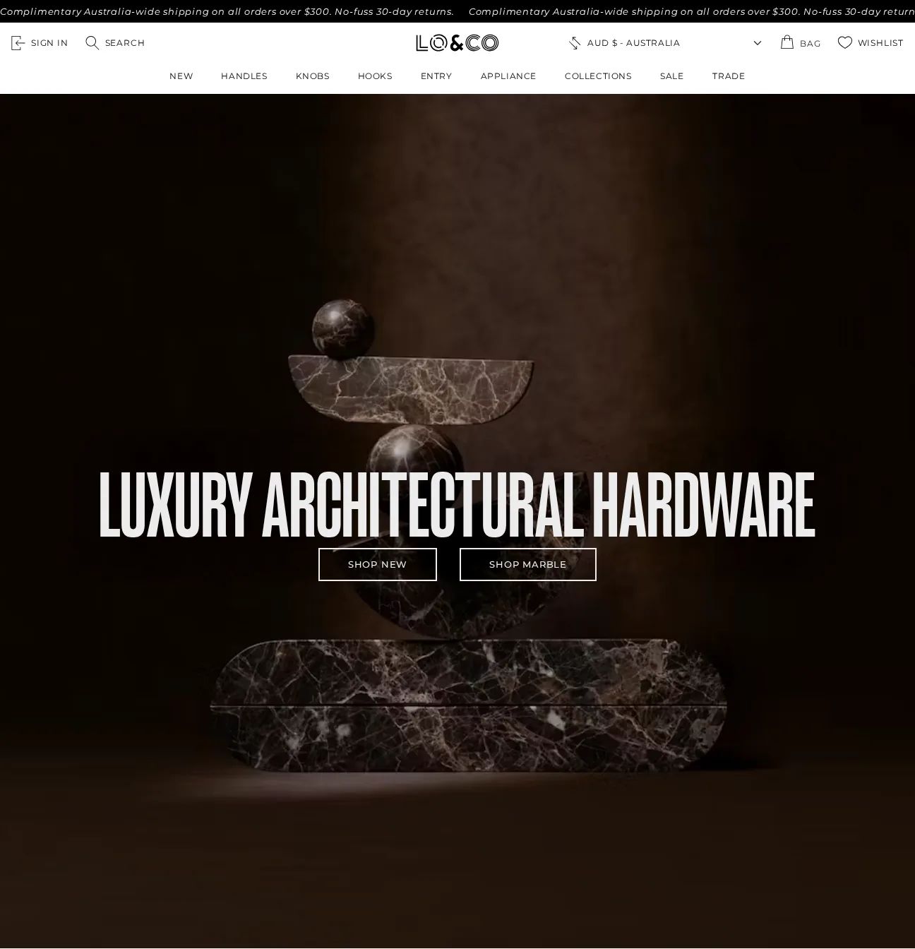 Lo & Co Interiors desktop screen 1