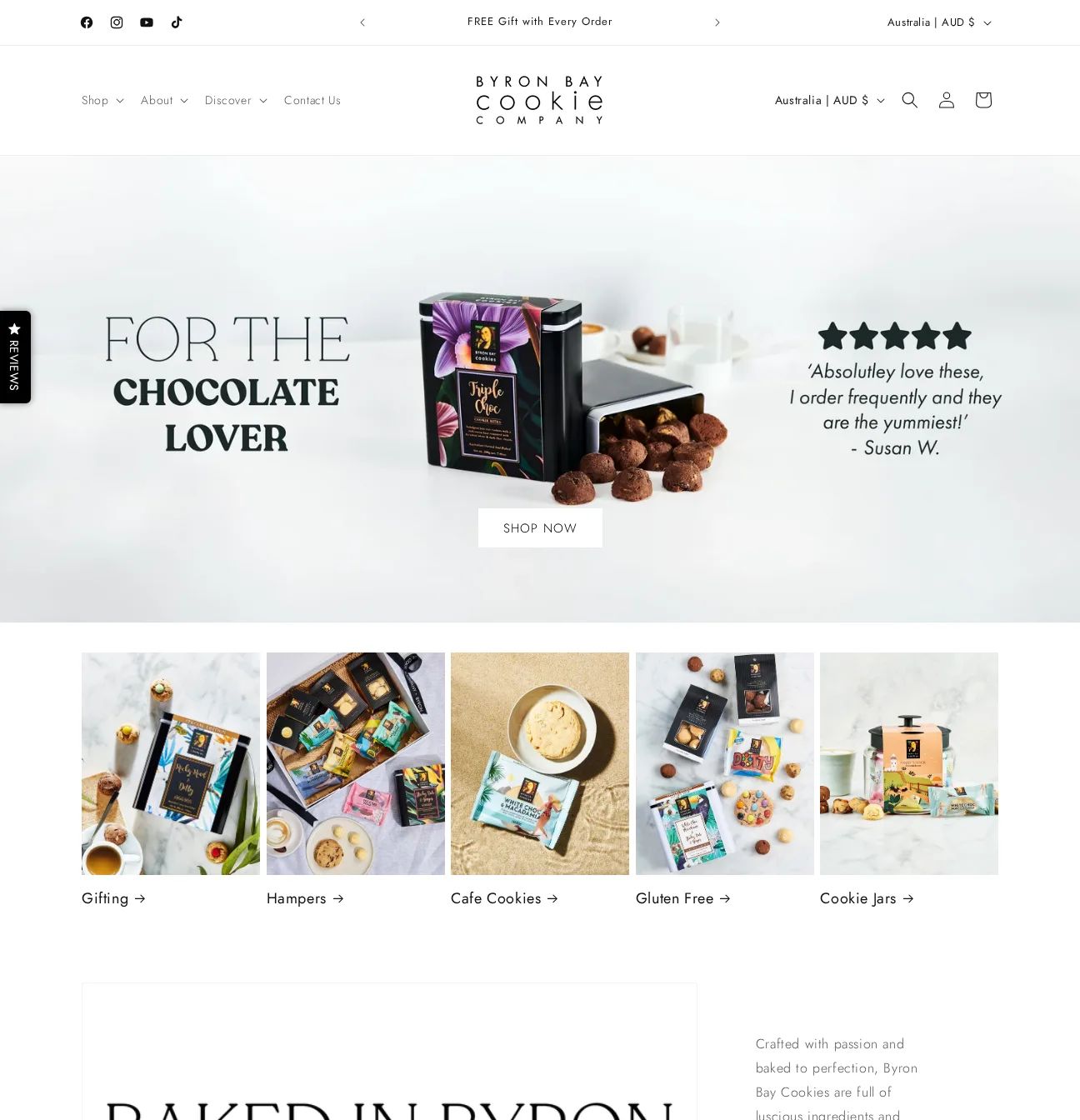 Byron Bay Cookie Company desktop screen 1