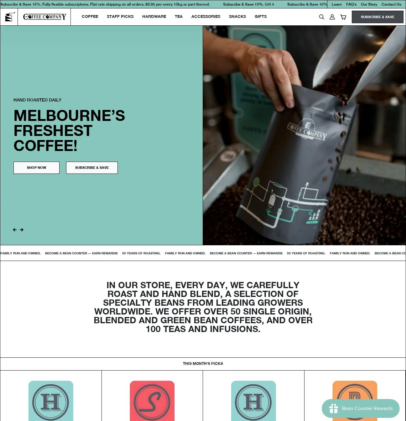 Coffee Company Australia desktop screen 1