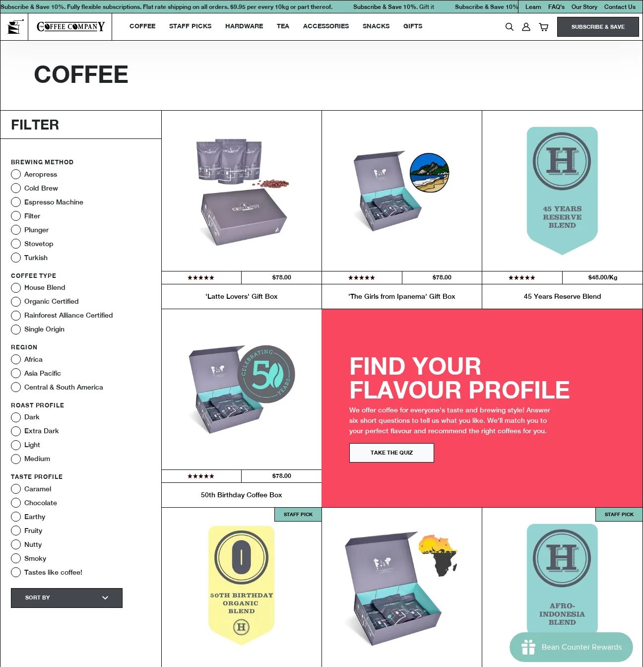 Coffee Company Australia desktop screen 2