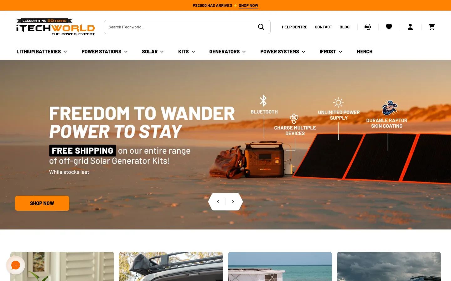 iTechworld storefront on desktop