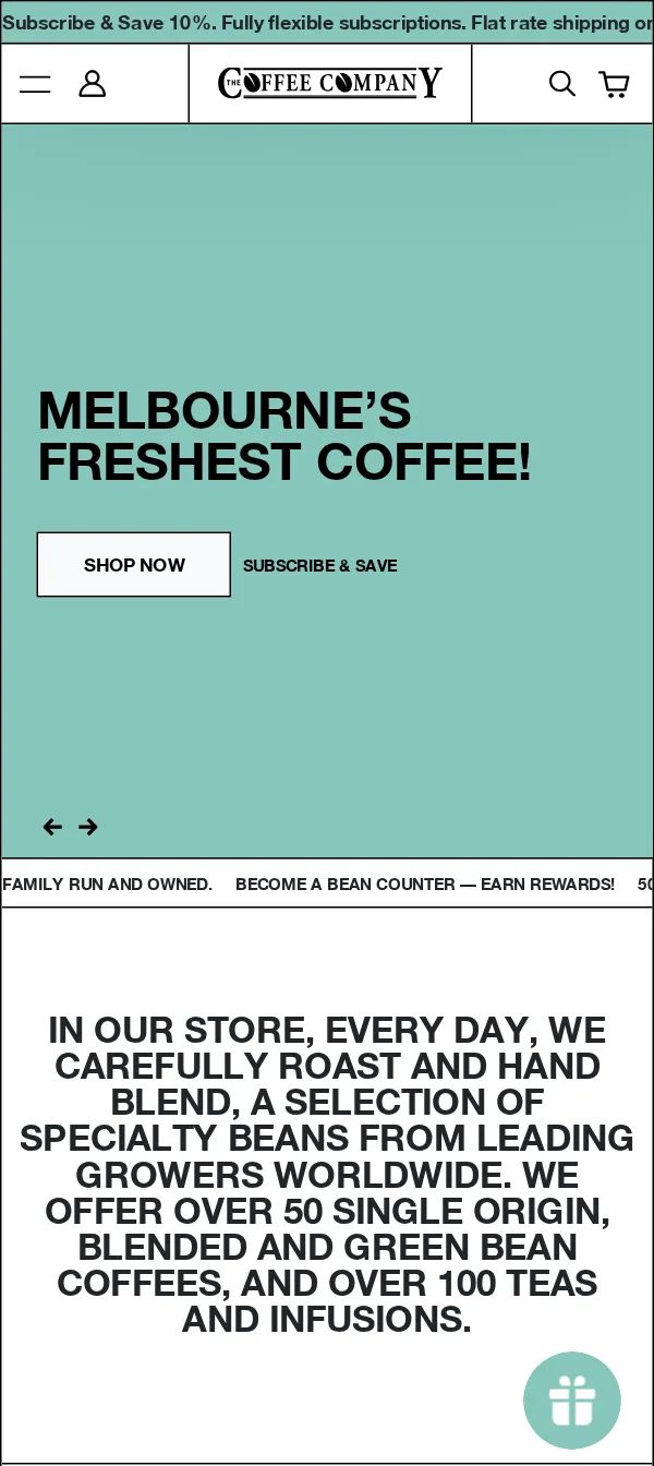 Coffee Company Australia mobile screen 1