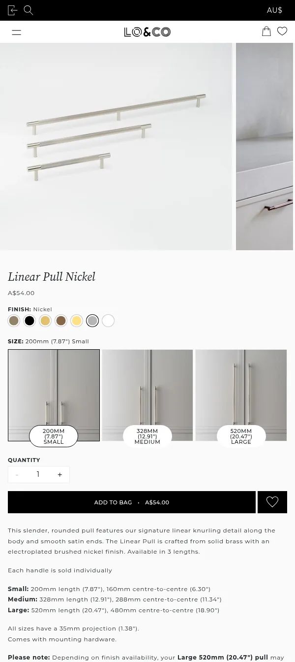 Lo & Co Interiors mobile screen 2