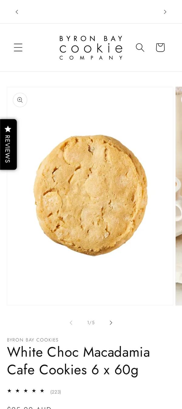 Byron Bay Cookie Company mobile screen 3
