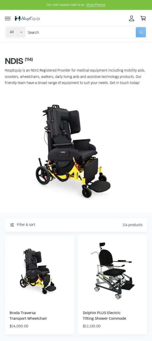 HospEquip mobile screen 4