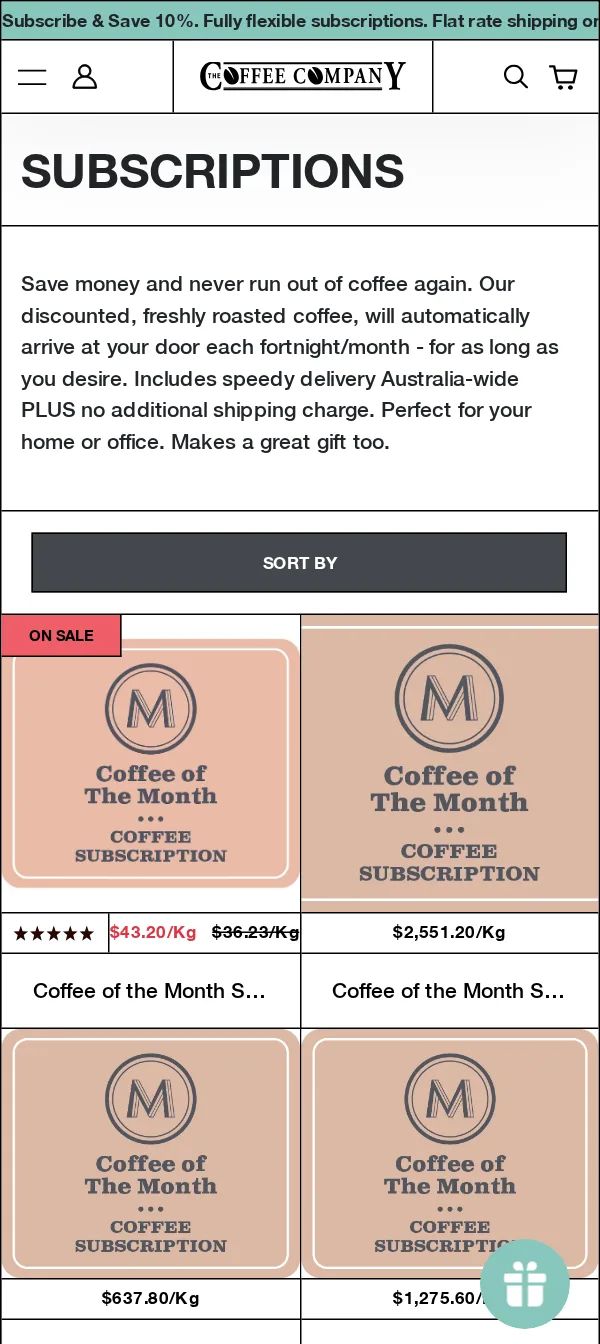 Coffee Company Australia mobile screen 4